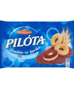 Győri Pilóta Vanilla Rings with milk chocolate coating (Vaníliás karika, tejcsokoládés) 150 g