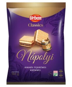Urbán cocoa and milk cream filled wafer (Kakaós -tejkremes töltött ostya) 160 g