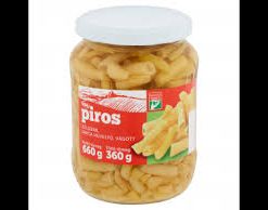 Yellow pod green beans (Zöldbab, sárga hüvelyű vágott) 680 g / 360 g  /brand CBA PIROS or Kertike/