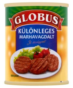 Globus canned beef mince, special (Különleges marhavagdalt) 130 g - exp 18/08/2025