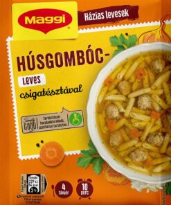 Maggi Meatball soup with snail pasta  (Húsgombócleves csigatésztával) 62 g - exp 11/2026