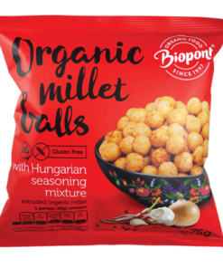 Biopont Organic Gluten-Free Extruded Millet Balls with Hungarian Seasoning Mixture (Magyaros kölesgolyó) 75 g