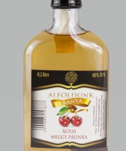 MINI - Sour Cherry Palinka on Fruit Bed (Ágyas meggypálinka) 40% 0,2 l Alföldünk aranya
