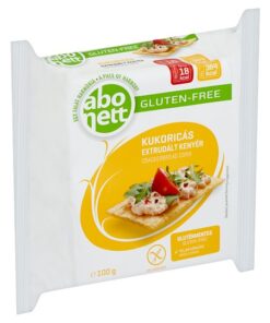 Gluten-Free Corn Crackerbread (FEHER gluténmentes kukoricás extrudált kenyér) 100 g Abonett