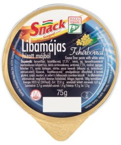 Goose Liver Paste with White Wine (Libamájas hízott májból fehérborral) 75 g Snack Szeged