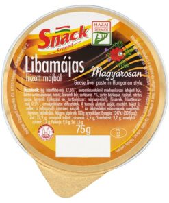 Goose Liver Pate in Hungarian Style (Libamájas hízott májból magyarosan) 75 g Snack Szeged