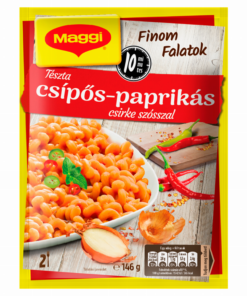 Pasta with Chicken Hot Paprikash Sauce (Csípős-paprikás csirke szósszal) 146 g, Maggi