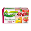 Fruit Fusion Variations (RED BOX), Cherry, Cranberry&Raspberry, Citrus&Elderflower, Strawberry with Cream Taste, No Caffeine (Koffeinmentes gyümölcstea, meggy, áfonya&málna, citrus&bodza, eper krém ízzel) 37.5 g Pickwick