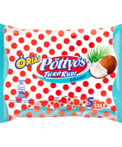 Pöttyös Giant Cottage Cheese Dessert with Coconut and Milk Coating (Óriás Túró Rudi KÓKUSZOS túródesszert tejes bevonattal) 5 x 51 g (255 g) - exp 11/12