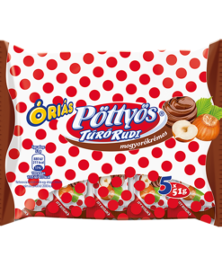Pöttyös Giant Hazelnut Cream Dark Chocolate Covered Cottage Cheese Dessert (Óriás Túró Rudi MOGYORÓKRÉMES, kakaós étbevonattal) 5 x 51 g (255 g) exp 14/12