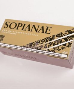 Cigarette Tube with Active Charcoal Filter (Brown) (Cigarettahüvely aktív szenes szűrővel) 200 pcs, Sopianae