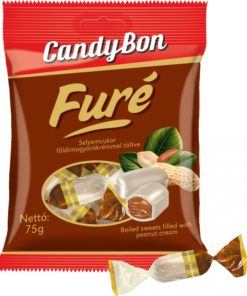 Candy filled with with peanut cream (Selyemcukor földimogyorókrémmel töltve) 75 g Furé