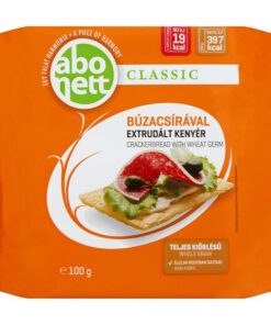 Classic Original Crackerbread with wheatgerm (NARANCSSARGA natúr extrudált kenyér búzacsírával) 100 g Abonett