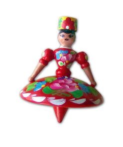 Teetotum doll 1 pc(wooden, hand-painted) /Pörgettyű játékbaba 1 db/ random colors