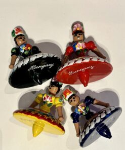 Teetotum doll 1 pc(wooden, hand-painted) /Pörgettyű játékbaba 1 db/ random colors