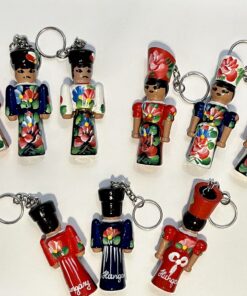 Keyring 1 pc (wooden, hand-painted) /Kulcstartó 1 db/ random colors