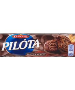 Győri Pilóta Triple Cocoa Filled Biscuit (Pilóta keksz tripla kakaós) 180 g