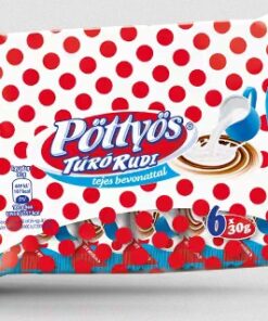 Pöttyös Milk Chocolate Coated Cottage CheeseRudi, tejbevonat) 6 x 30 g (180g) 14/12