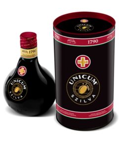 Zwack Unicum Plum 34.5% in tin box (Unicum szilva fém ajándékdobozban) 0.5l