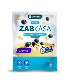 Instant Porridge Blueberry with sweetener (Áfonyás instant zabkása édesítővel) 55 g Cornexi