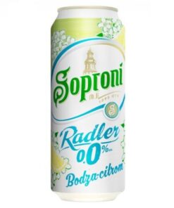 Soproni Lemon-elderflower flavoured non-alcoholic radler (Citromos-bodzás alkoholmentes sör) 0.5l
