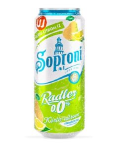 Soproni Lemon-pear flavoured non-alcoholic radler (Citromos-körtés alkoholmentes sör) 0.5l