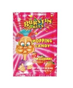 Burstin Bits popping candy strawberry flavouring (Robbanócukor eper ízű) 7g