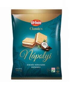 Urbán cocoa and coconut cream filled wafer (Kakaós - kókuszos töltött ostya) 160 g