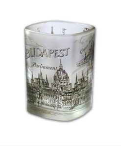 Shot glass - Parlament szurke felirat szogletes (Uvegpohar - Parlament) 5cl