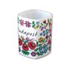Shot glass - Kalocsai mintas feher szogletes (Uvegpohar - Kalocsai feher) 5cl