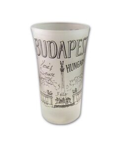 Shot glass – Heroe's Square szurke felirat (Uvegpohar – Hősök tere) 5cl