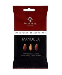 Nobilis Almonds with cocoa powder, milk chocolate coated (Mandula drazsé, kakaóporos-tejcsokoládés) 100 g