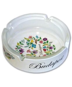 Ashtray white Kalocsa style (Hamutál Kalocsai fehér)