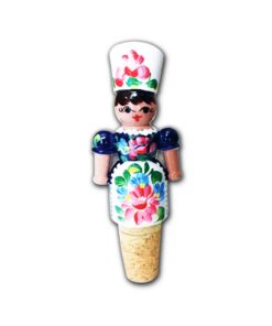 Cork 1 pc (hand-painted girl figurine glass plug) (Festett parafadugó lány)