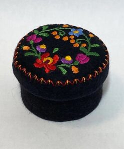 Blaized box black Kalocsa style (Filcdoboz)