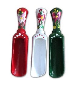 Spice spoons 3 pcs / pack - wooden, hand-painted (Festett fűszerkanál, 3 db/csomag)