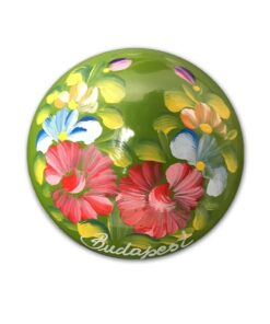Fridge magnet wooden – Painted flowers (Hűtőmágnes – Festett virágok)