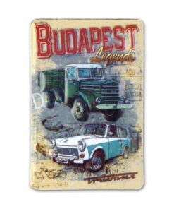 Fridge magnet - Budapest legends cars (Hűtőmágnes - Budapest legends autók)