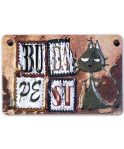 Fridge magnet – Budapest cat (Hűtőmágnes – macska)