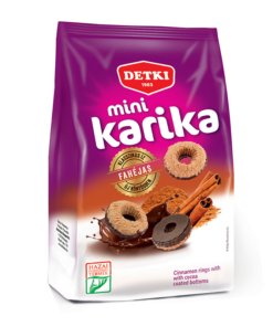 Detki Mini fahéjas karika étcsokoládéba mártva (Vanilla cinnamon hoops with dark chocolate) 160g