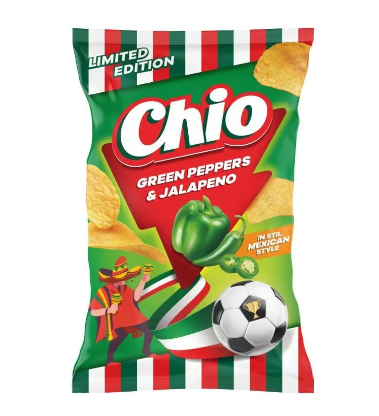 Chio chips green paprika jalapeno 130g