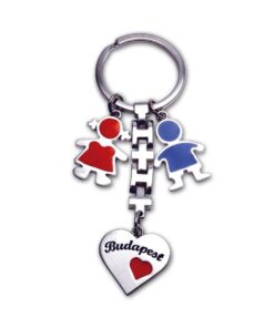 Keyring metal - boy-girl-heart (Fém kulcstartó)