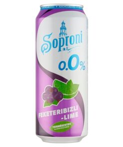 Soproni Blackcurrant-lime flavoured non-alcoholic radler (Feketeribizli-lime ízű alkoholmentes sör) 0.5l