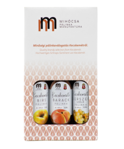 Kecskemeti palinka selection in giftbox (quince – grape – apricot) 40% – 3 x 0.04l – Mihocsa
