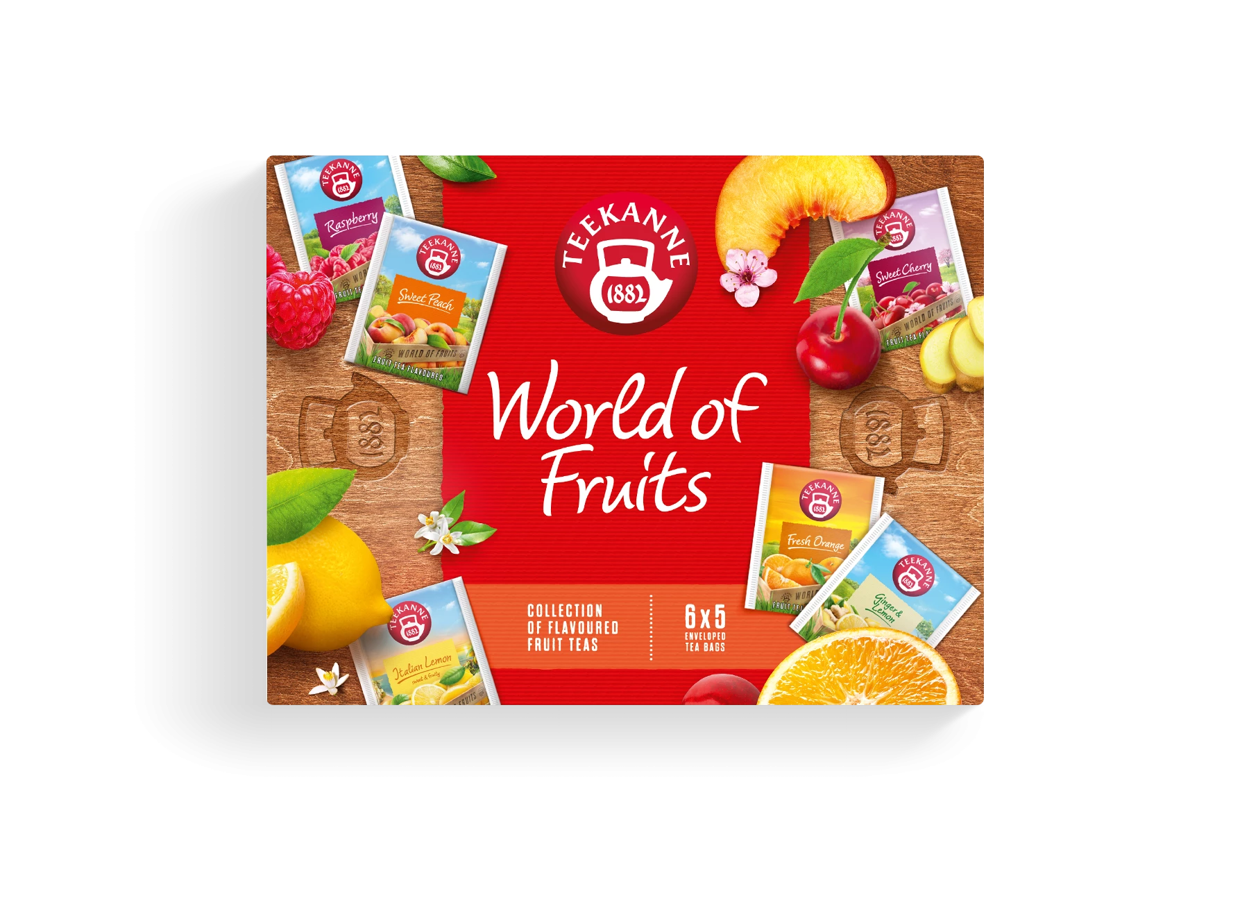 Teekanne – Red box -World of Fruit Herbal Natural Tea válogatás (fruit tea selection) 66,25 g Box Gift